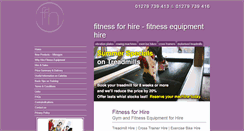 Desktop Screenshot of fitnessforhire.co.uk